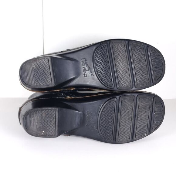 Dansko Women's Scout US8-8,5 EU39 Black Leather Braid Detail Ankle Clog Boots - Picture 9 of 16